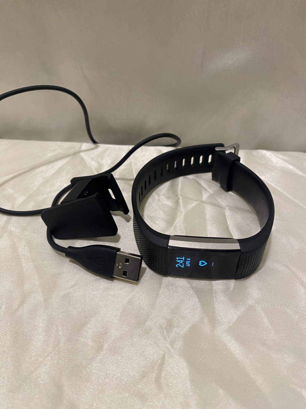 fitbit Charge Fitness Tracker in Black with Charger